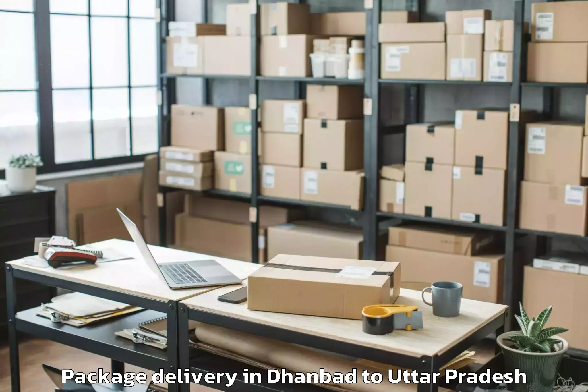 Book Your Dhanbad to Auraiya Package Delivery Today